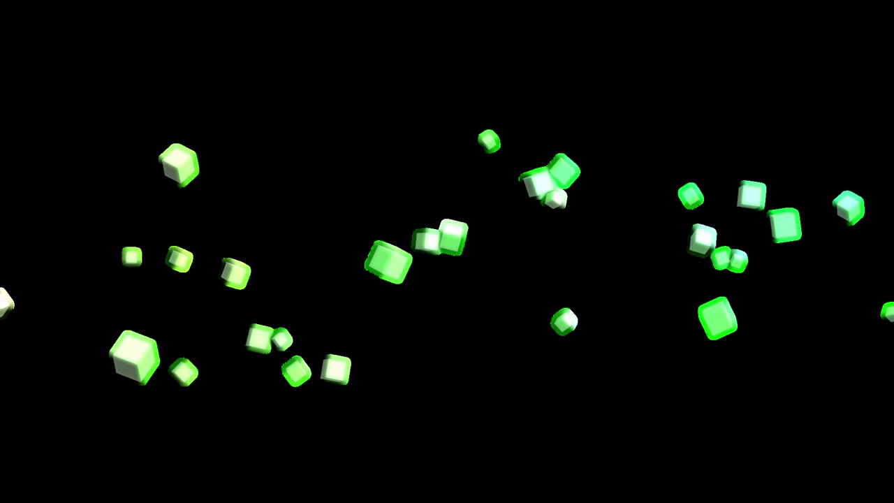 Esplosione di particelle a cubo. 1080p - 30 fps - Canale Alpha (9)