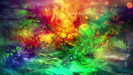 tintas que explotan en el agua haciendo patrones abstractos en el aire