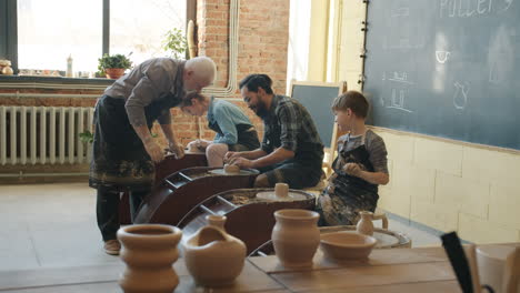 pottery class with students