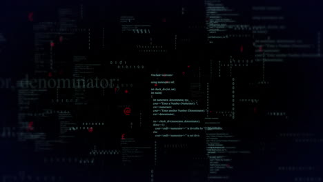 animación de capas de datos de procesamiento en fondo negro