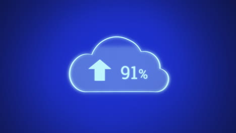 subida de la nube de progreso