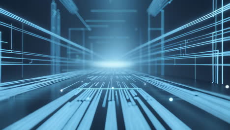 abstract digital data flow tunnel