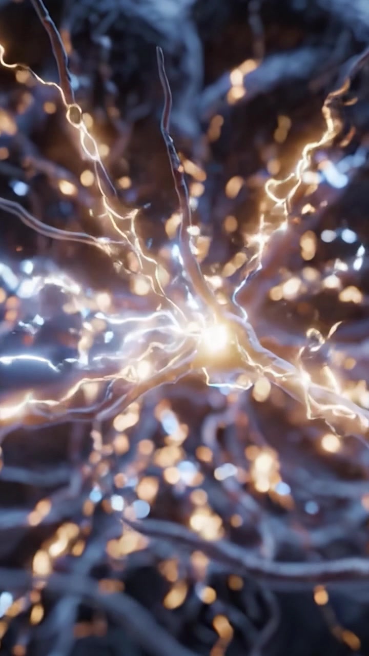 A Stunning Visual Journey Through Neurobiology: Exploring the Mesmerizing Transformation of Neural Pathways from Darkness to Light in a Captivating Glimpse of Connectivity
