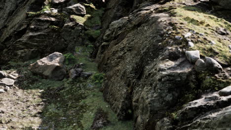 close up of rocky stones formation