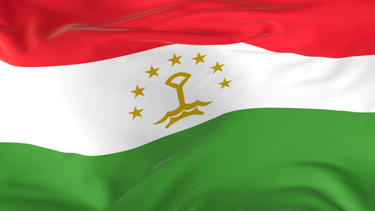 waving  looped flag as  background Tajikistan