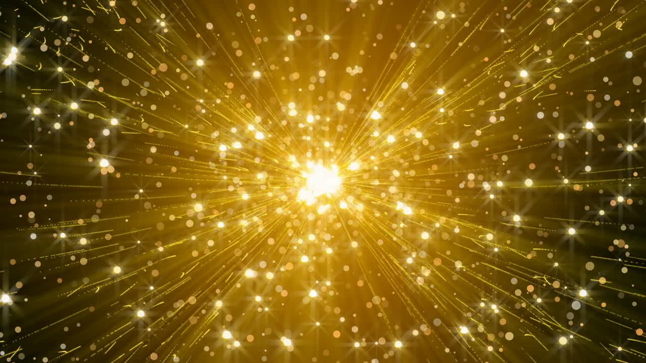 황금 반이는 별은 어두운 배경에 텍스처를 반인다.