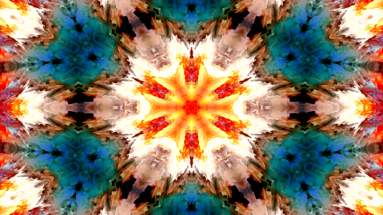 abstracto pincel tinta concepto liso patrón simétrico ornamental decorativo caleidoscopio movimiento círculo geométrico y formas de estrellas