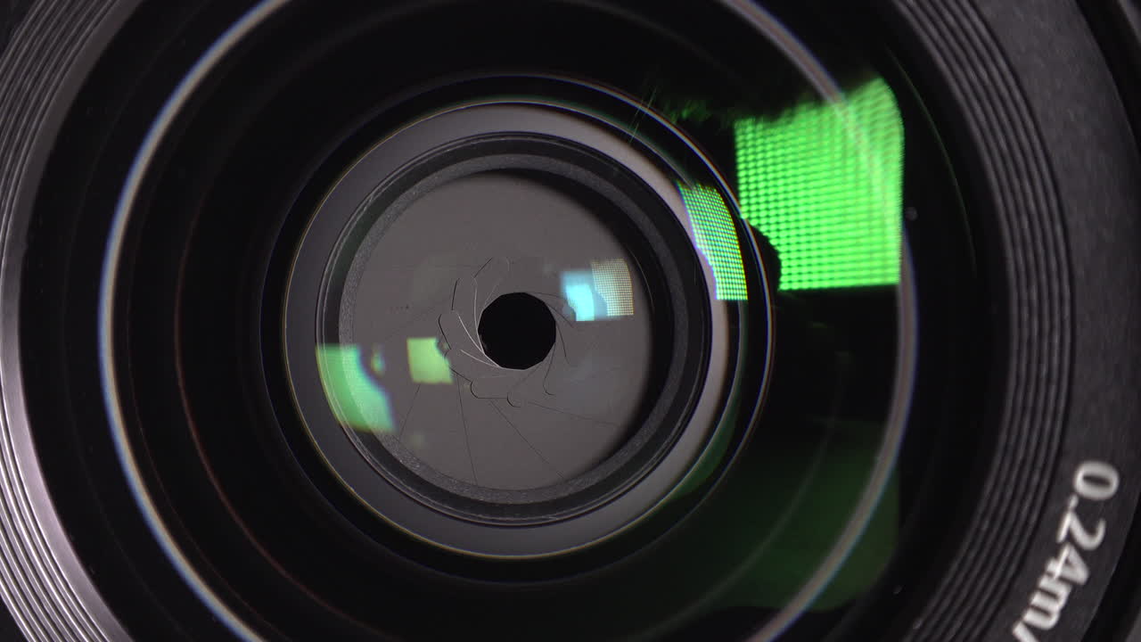 aputure da lente da câmera sony de totalmente aberto para quase fechar