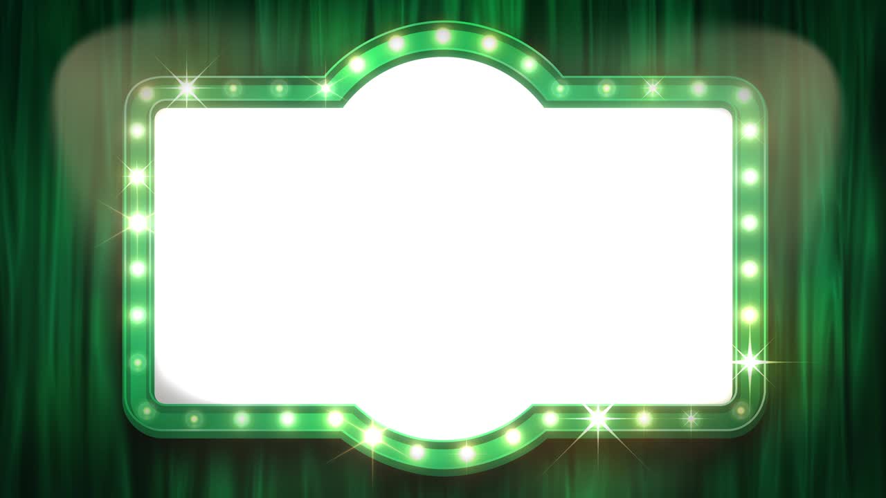 극장 표지판과 커튼 [루프]