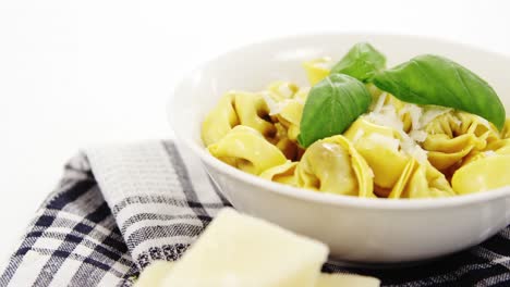 bowl of cooked pasta with cheese