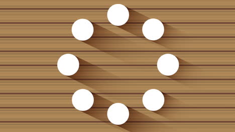 loading circle icon on wooden background