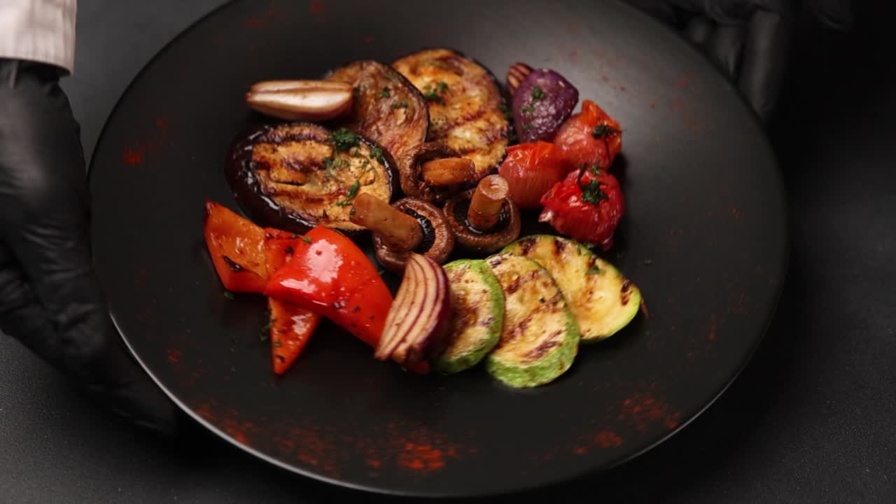 plato de verduras a la parrilla