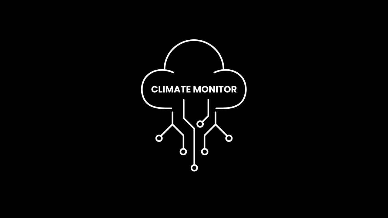 Climate Monitor Cloud Computing Logo Animation