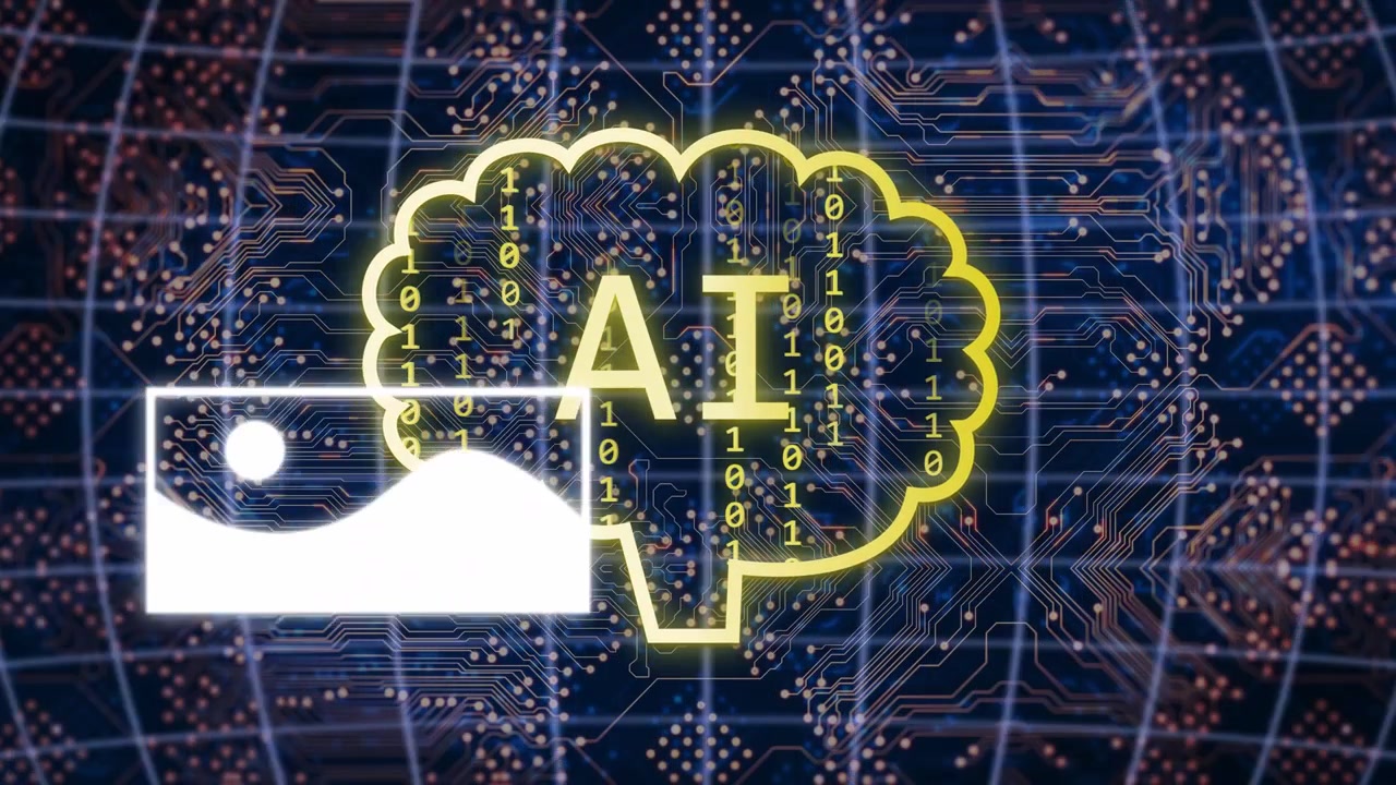 Chat-bubbles sliding in from edges starting sync, neon brain AI revealing binary streams for data
