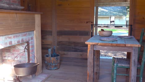 the restored interior of a slave cabin in the deep south 1