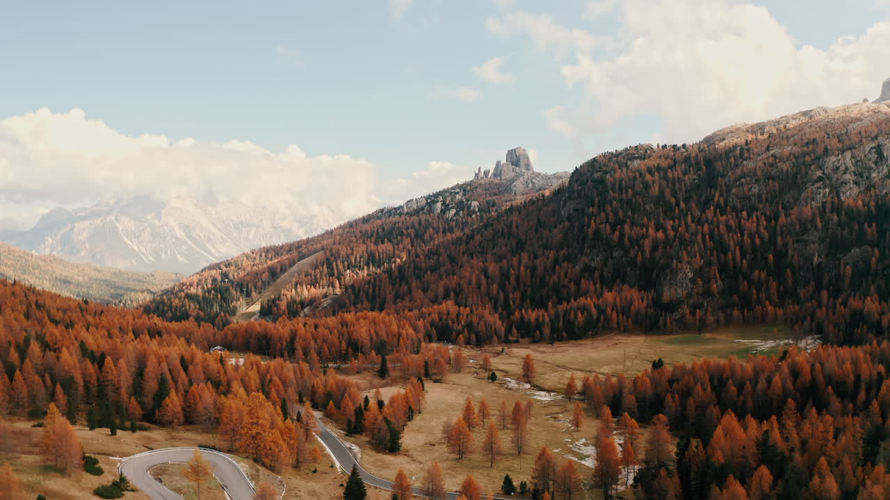 Autumnal Mountain Scenery in the Dolomites