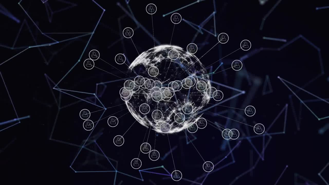 globo girando contra un fondo negro