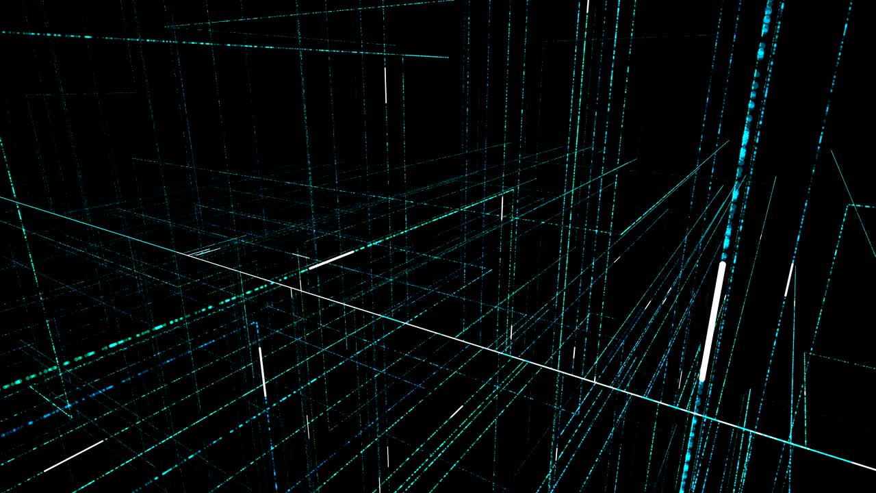 Technology background circuit board and code.  4K loop graphic elements
