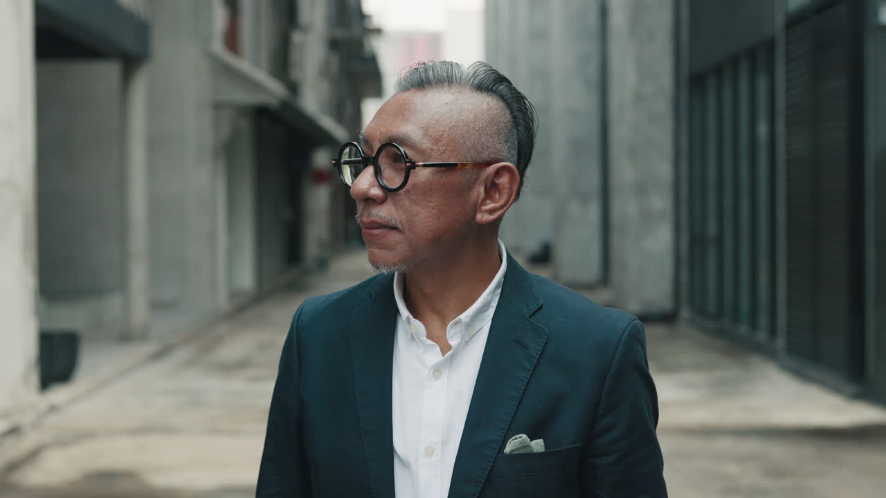 Portrait of a Stylish Middle-Aged Man