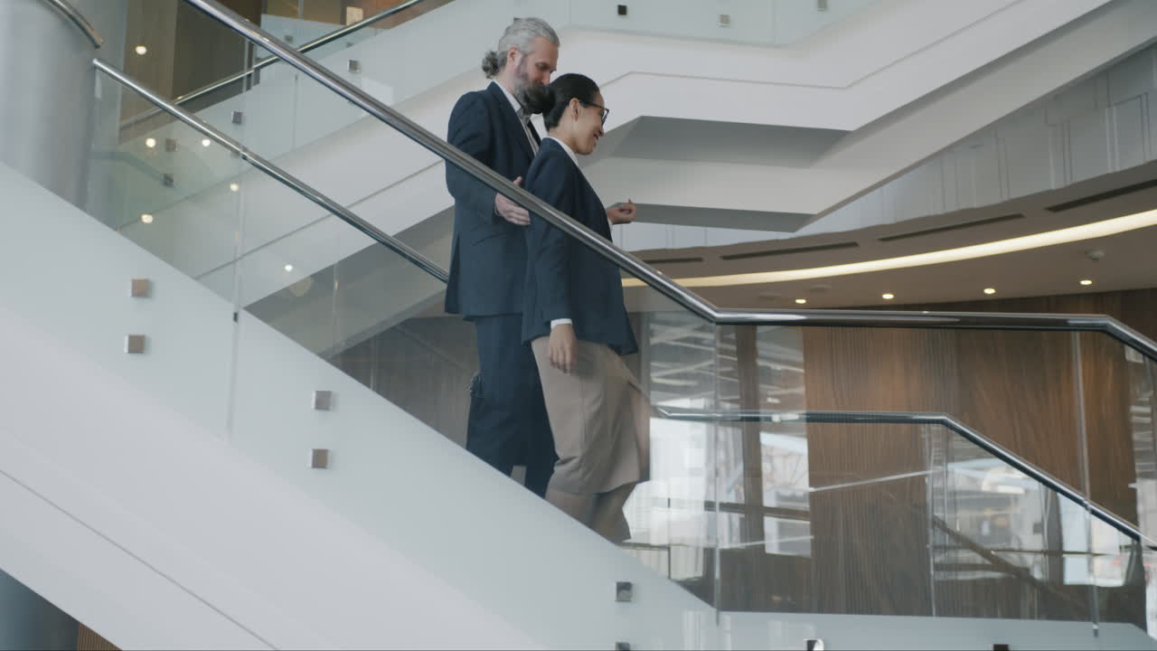 Business Colleagues Ascending Stairs