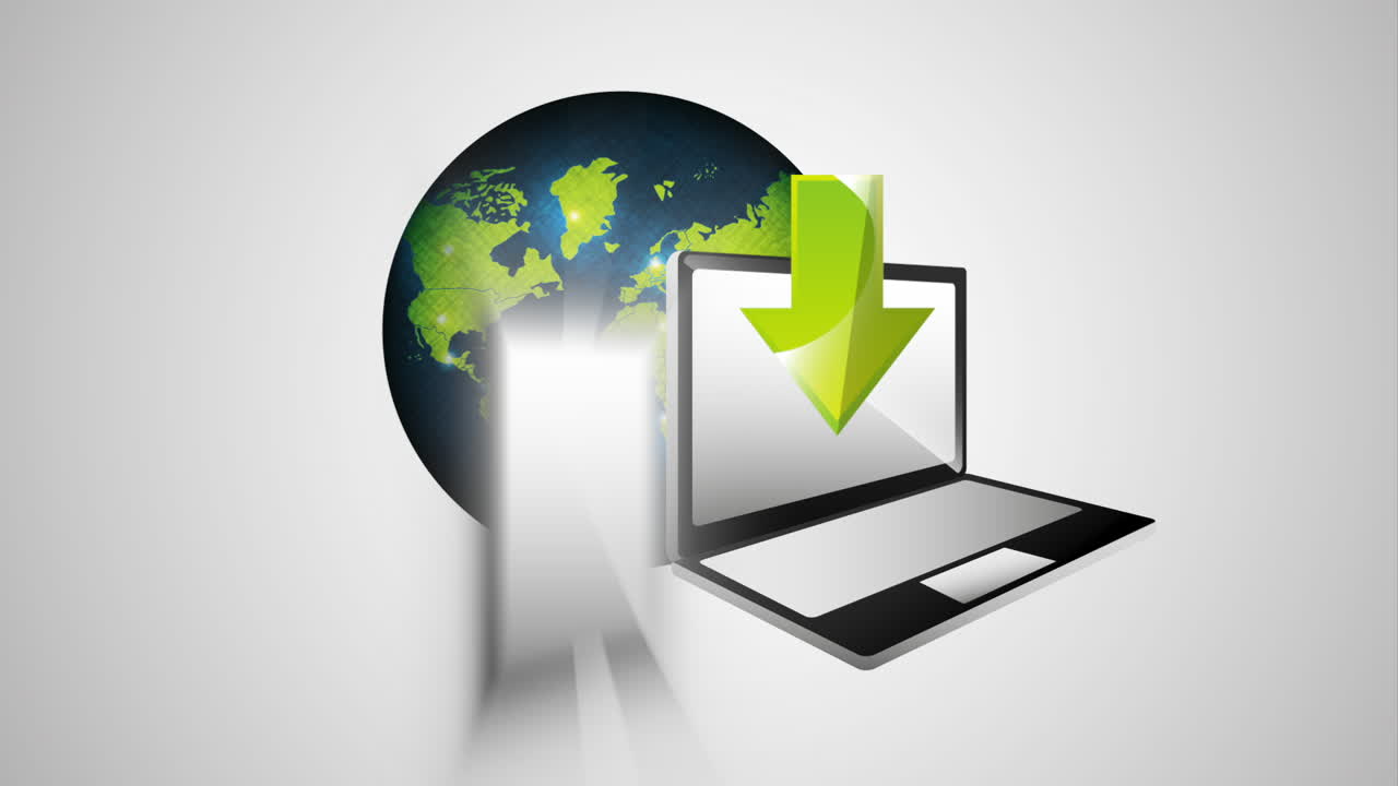 스마트 폰과 노트북을 가진 빅 데이터 기술