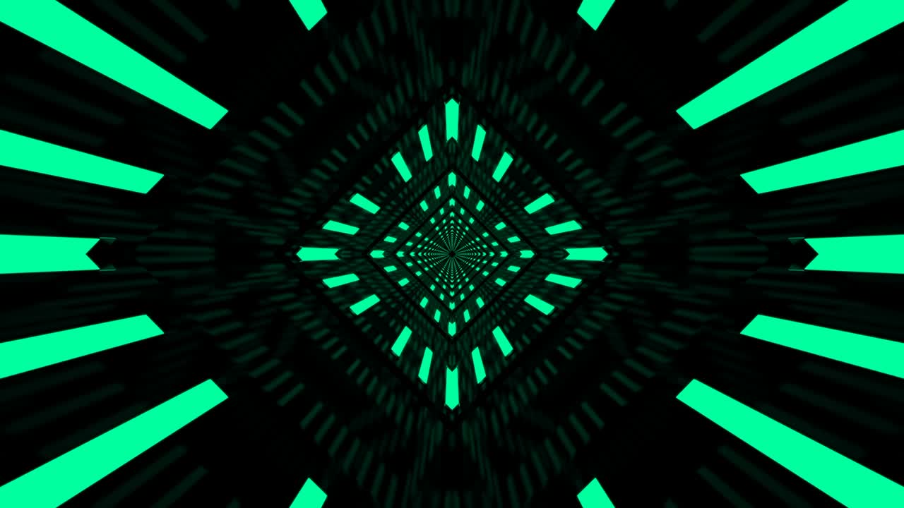 Technological Looped Abstract Background Hallway Tunnel