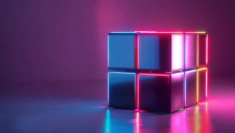 neon cube