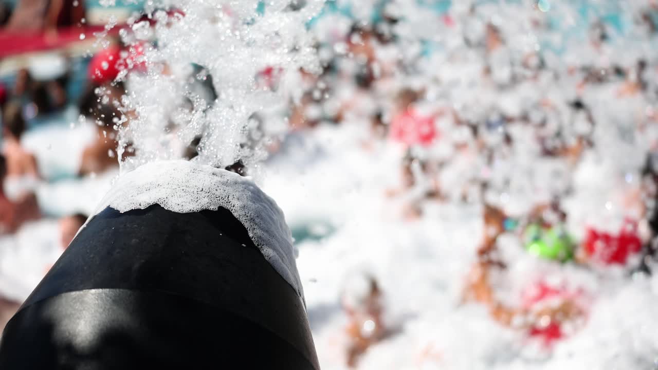 Foam Party with Crowd and Cannon