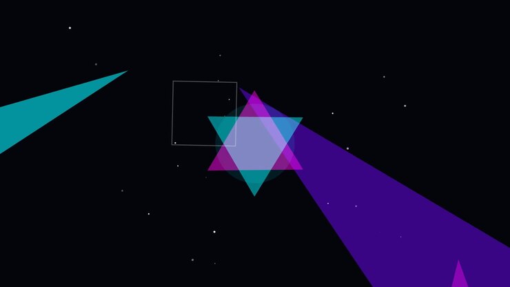 Abstract Motion Graphics with Rotating Geometric Shapes