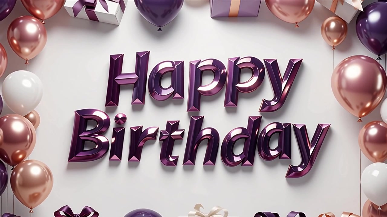 Sfondo di compleanno con palloncini e regali