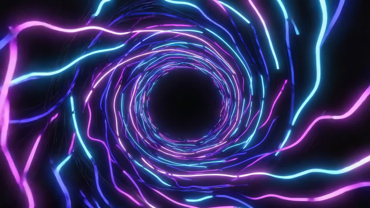 Abstract Tunnel al neon