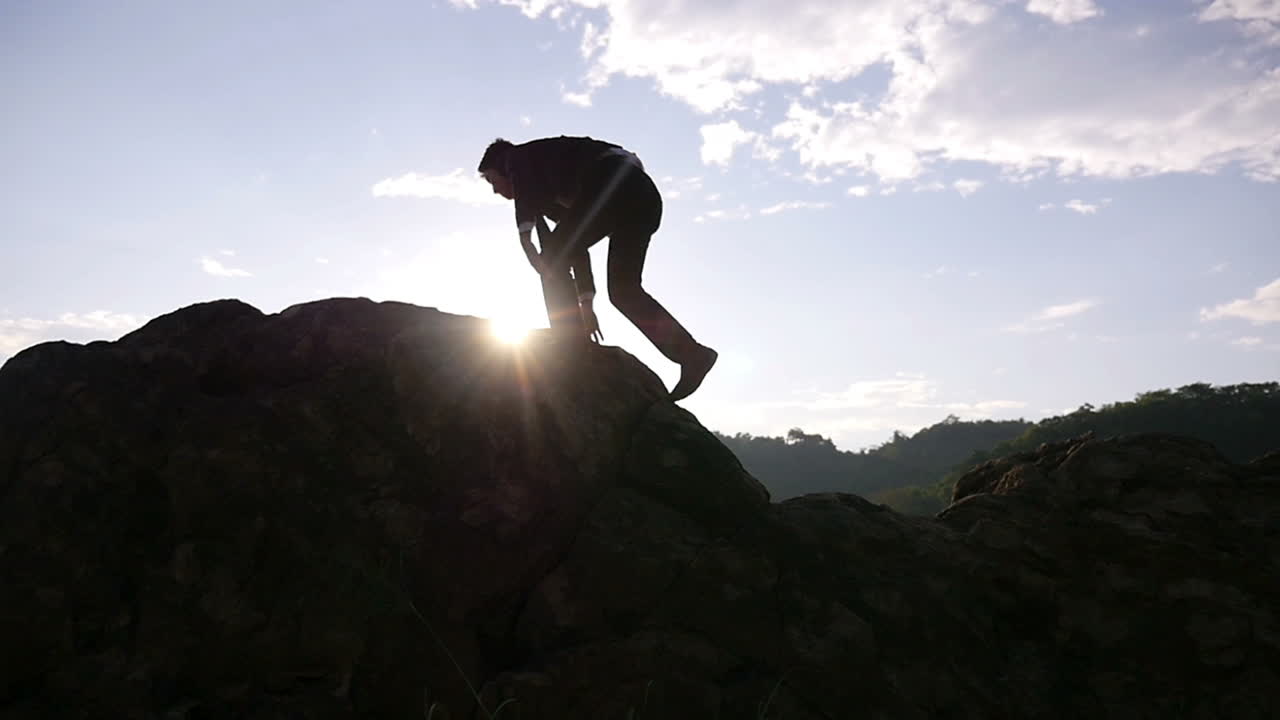 Businessman on Mountaintop
