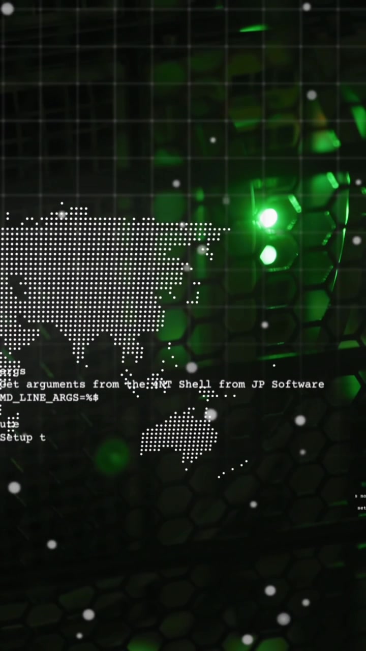 Data processing over spinning globe and world map against close up of a computer server