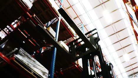 forklift machine in warehouse