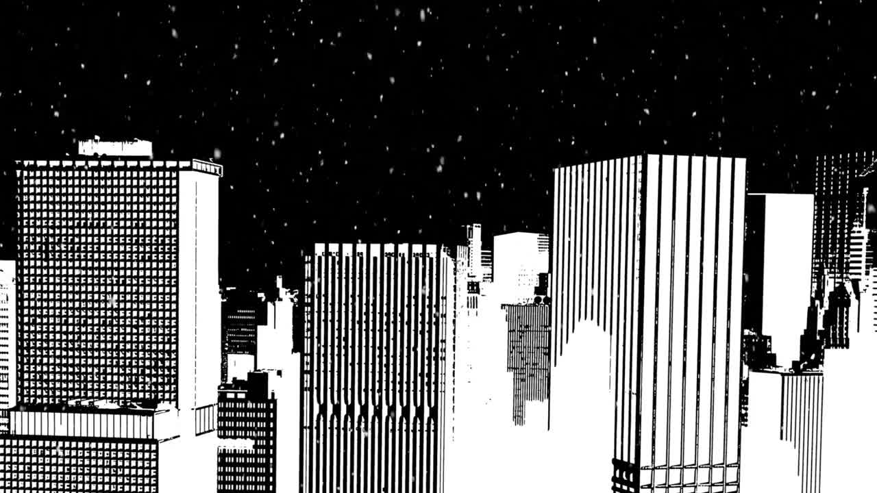 밤에 겨울 풍경