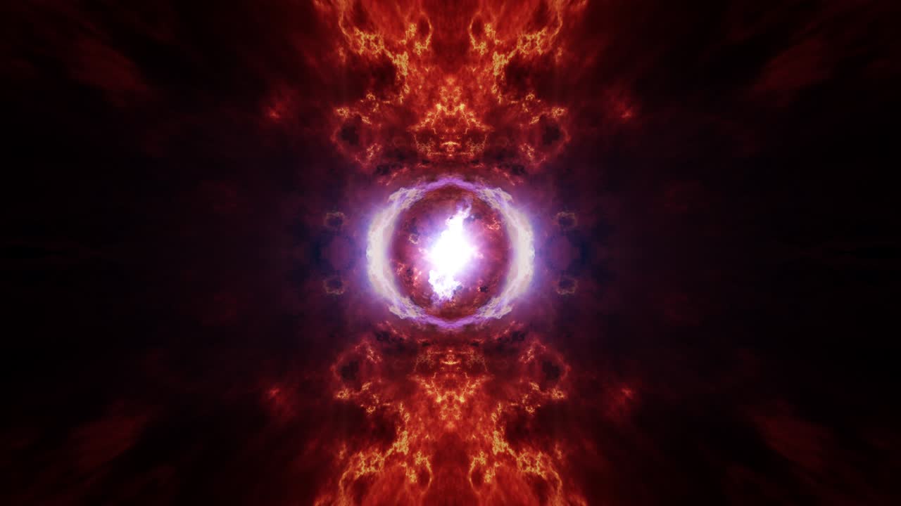 el mandala de la energía del resplandor que irradia rayos caleidoscopio psicodélico movimiento con fondo de efecto de luz de ráfaga de plasma. 4k 3d renderización de bucle sin fisuras. fondo abstracto de ciencia ficción de moda. bucle vj.