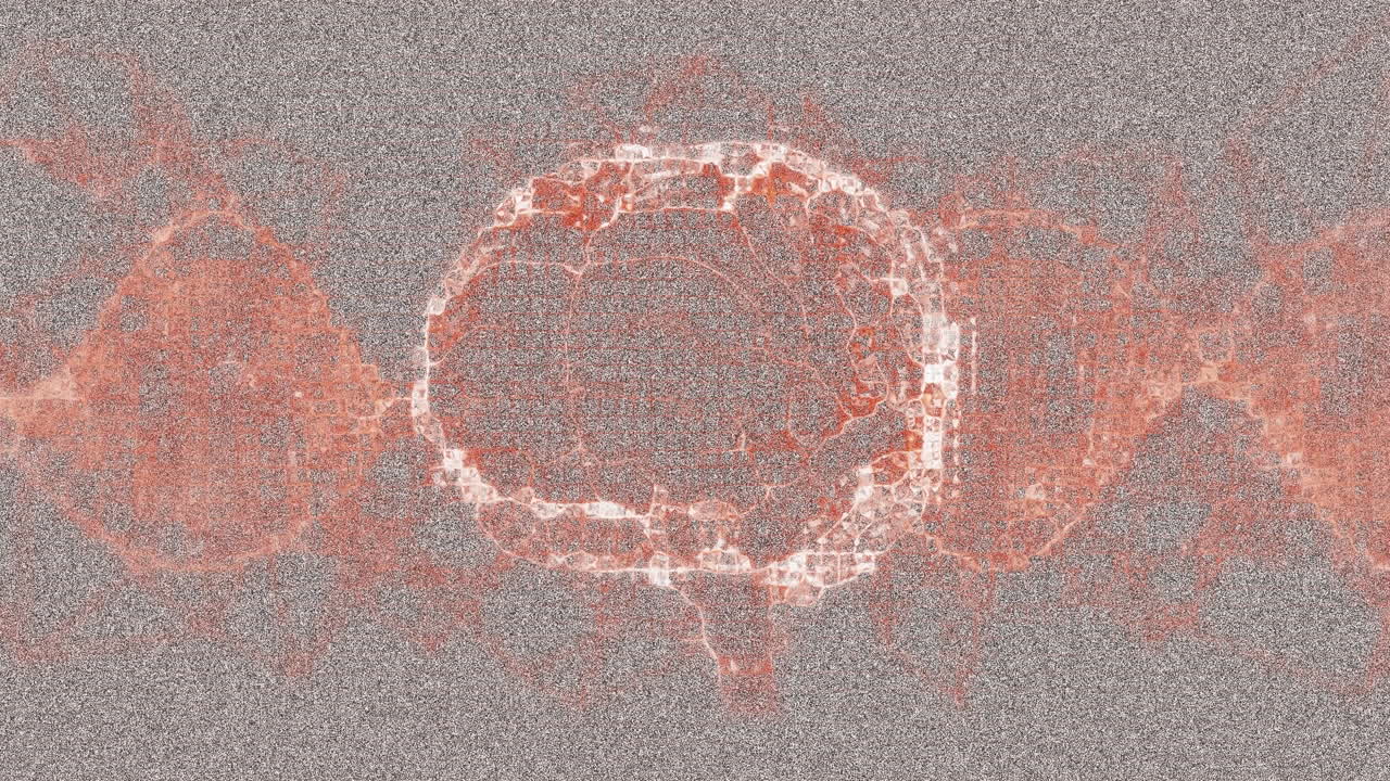 디지털 파도에 대한 연결 네트워크의 지구의 디지털 애니메이션