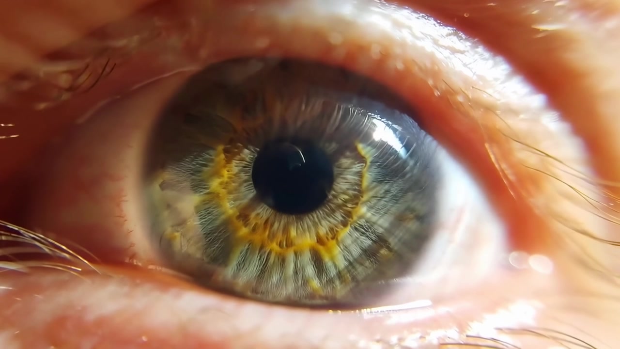 Close Up of a Human Eye Blinking and Pupil Dilating