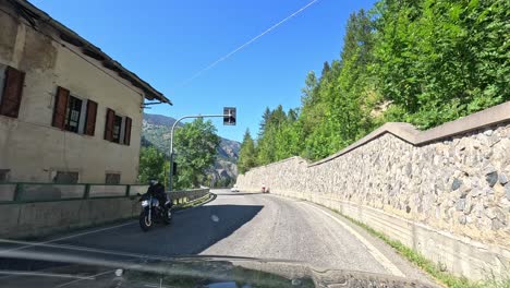 a drive through mountainous piedmont, italy