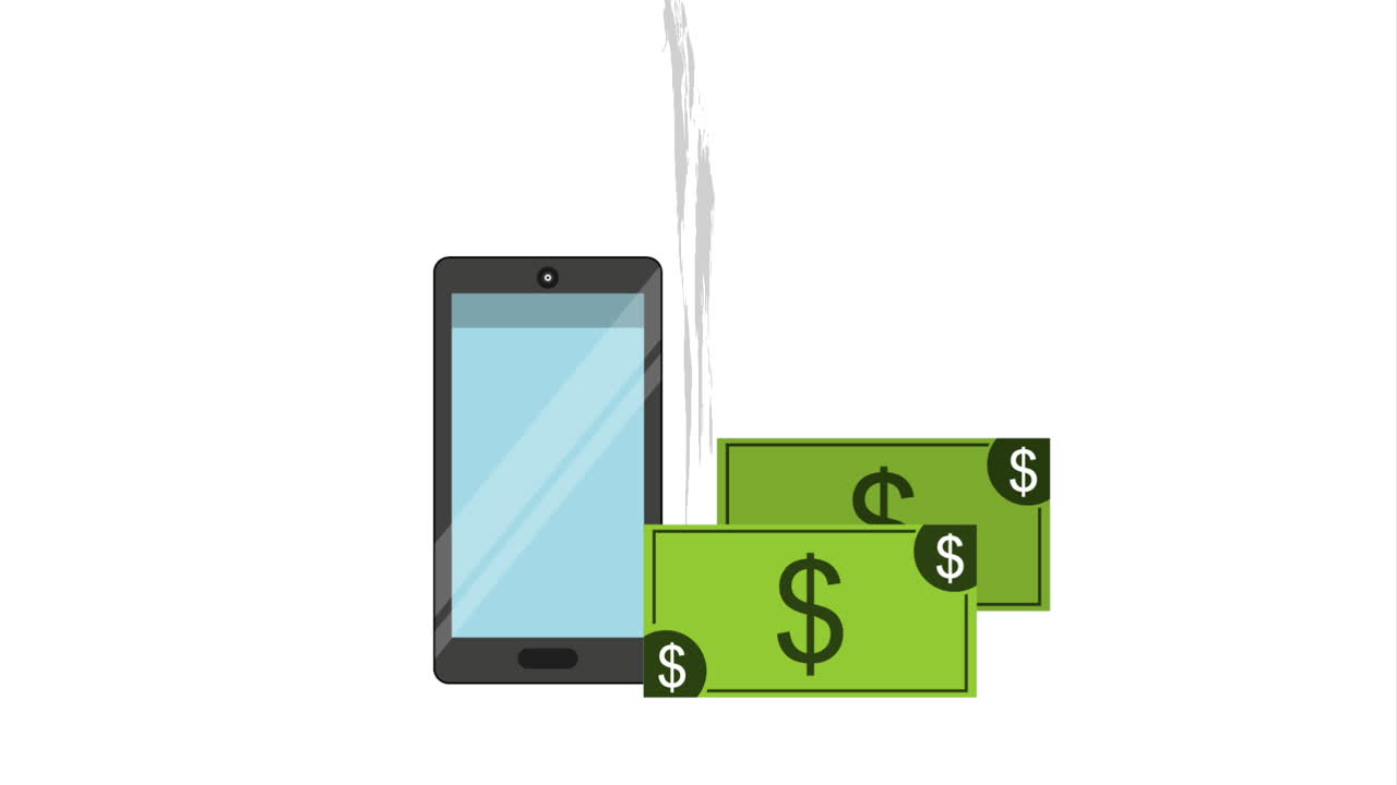 diseño de iconos financieros, animación de video