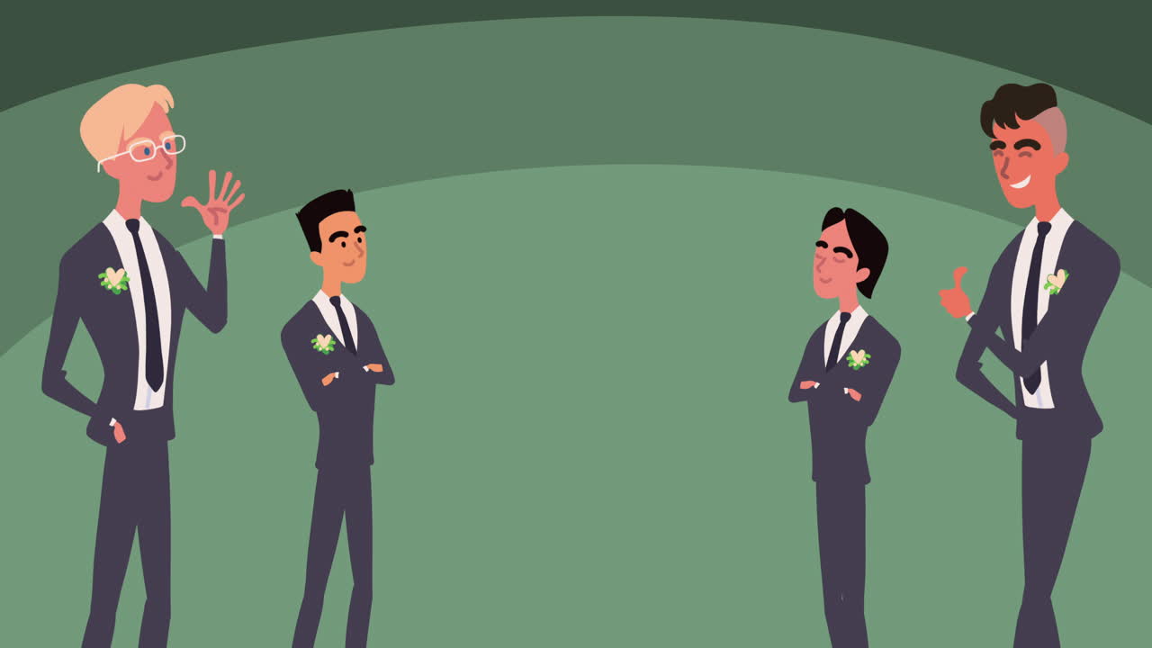 스모킹을 입은 신부들