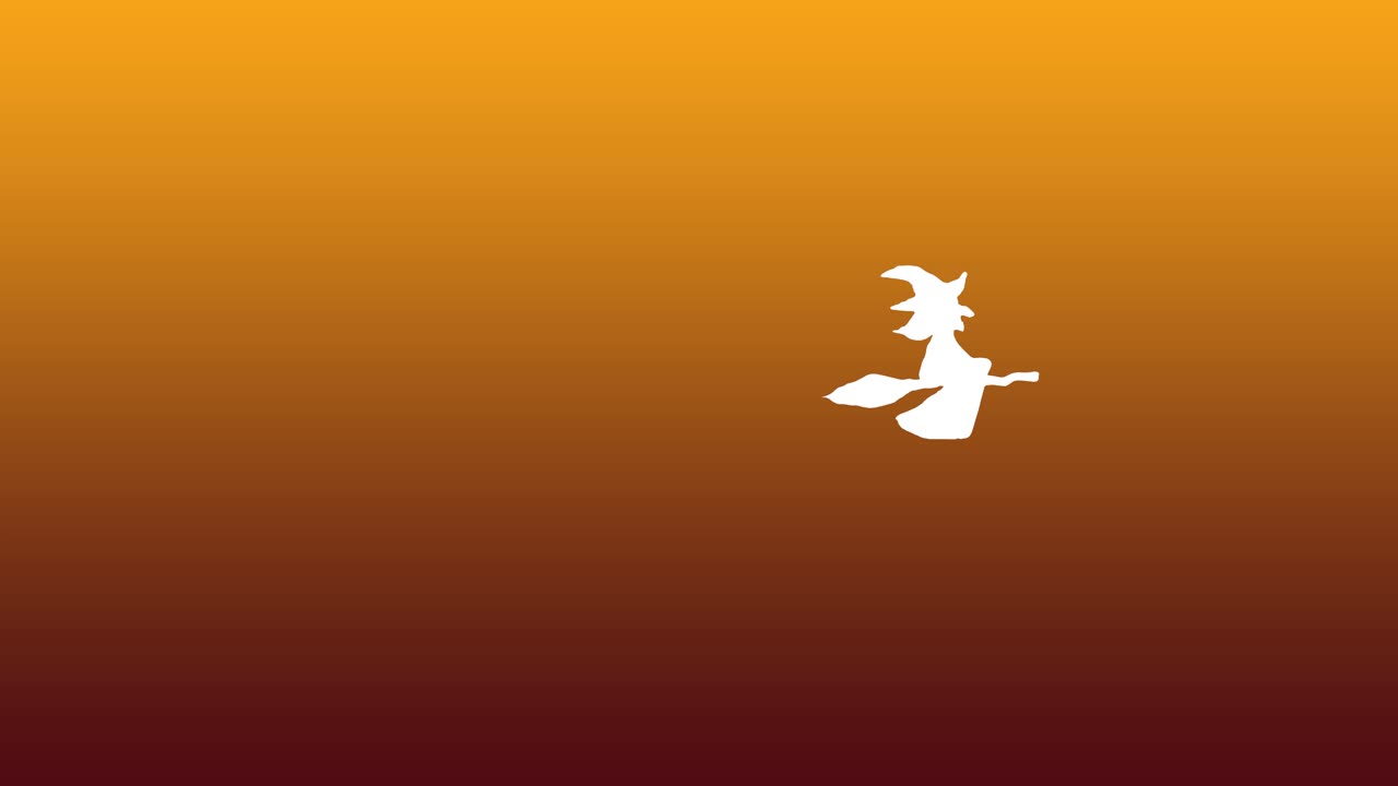 Premium stock video - Halloween animation white witch flying on ...