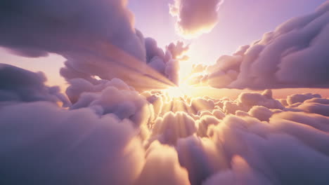 sunrise/sunset through dramatic clouds