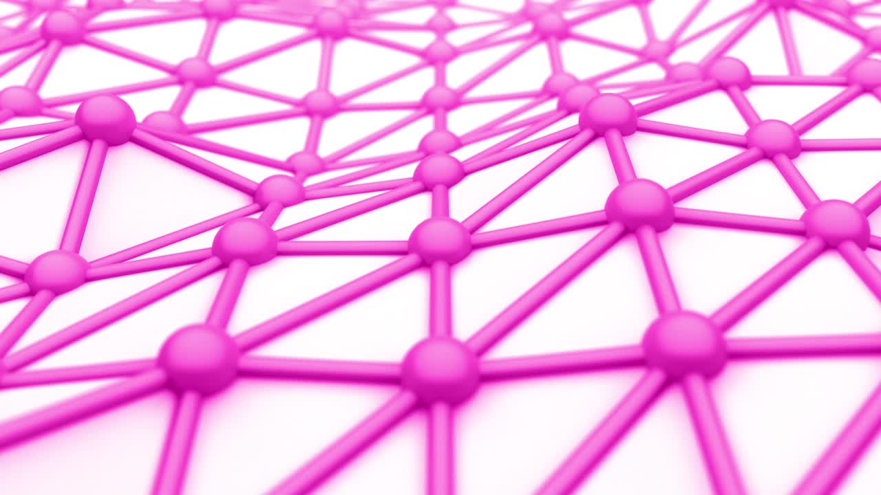 estructura atómica geométrica molecular superficie púrpura y blanca