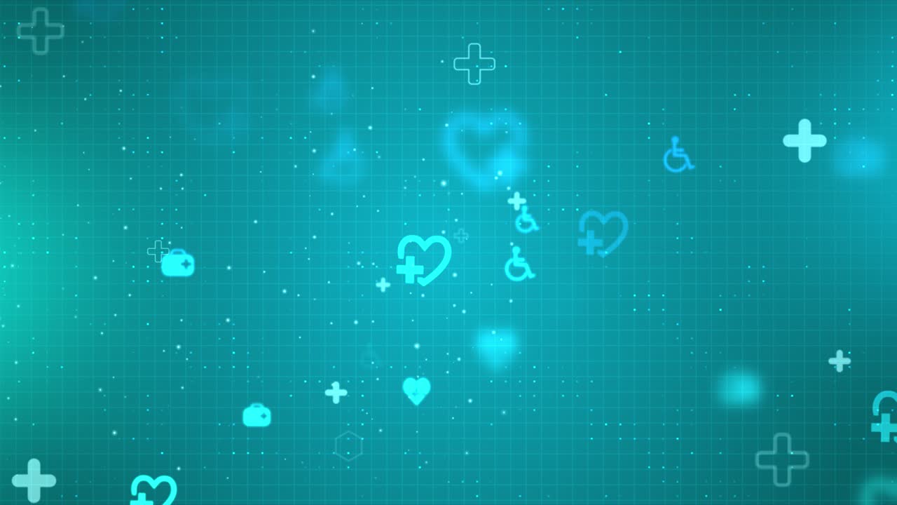 현대 의료 의료 디지털 원활한 루프 애니메이션 배경