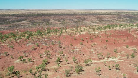 Vista-Aérea-Sobre-El-Paisaje-Al-Este-De-Kalkaringi,-Territorio-Del-Norte,-Australia