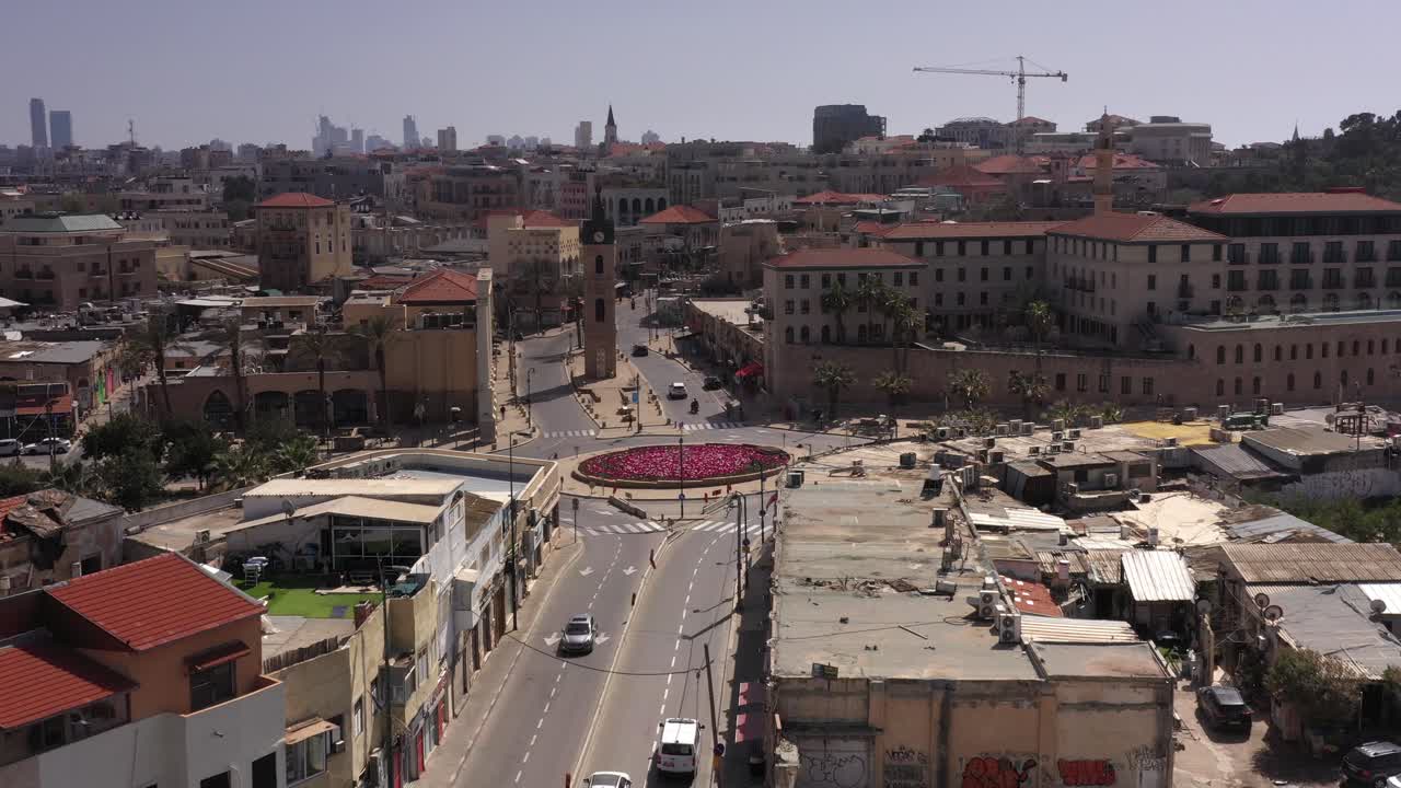 Vista aerea di un incrocio cittadino in Israele
