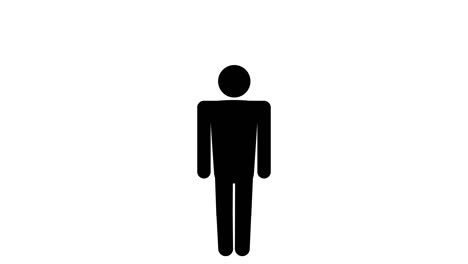 animación en bucle simple de una persona saltando. video 4k