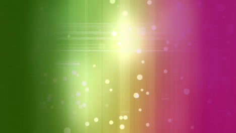 animation of colorful light effects line surounded by light bubbles