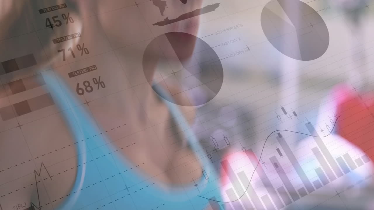 gráficos y gráficos animados sobre personas con ropa deportiva haciendo ejercicio